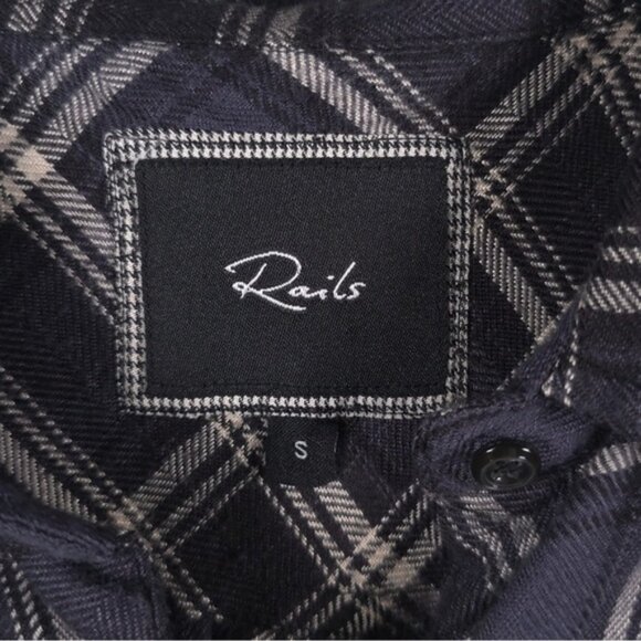 Rails Plaid Button Up Long Sleeve Pocket‎ Chest Soft Rayon Shirt Size SMALL - Picture 7 of 11